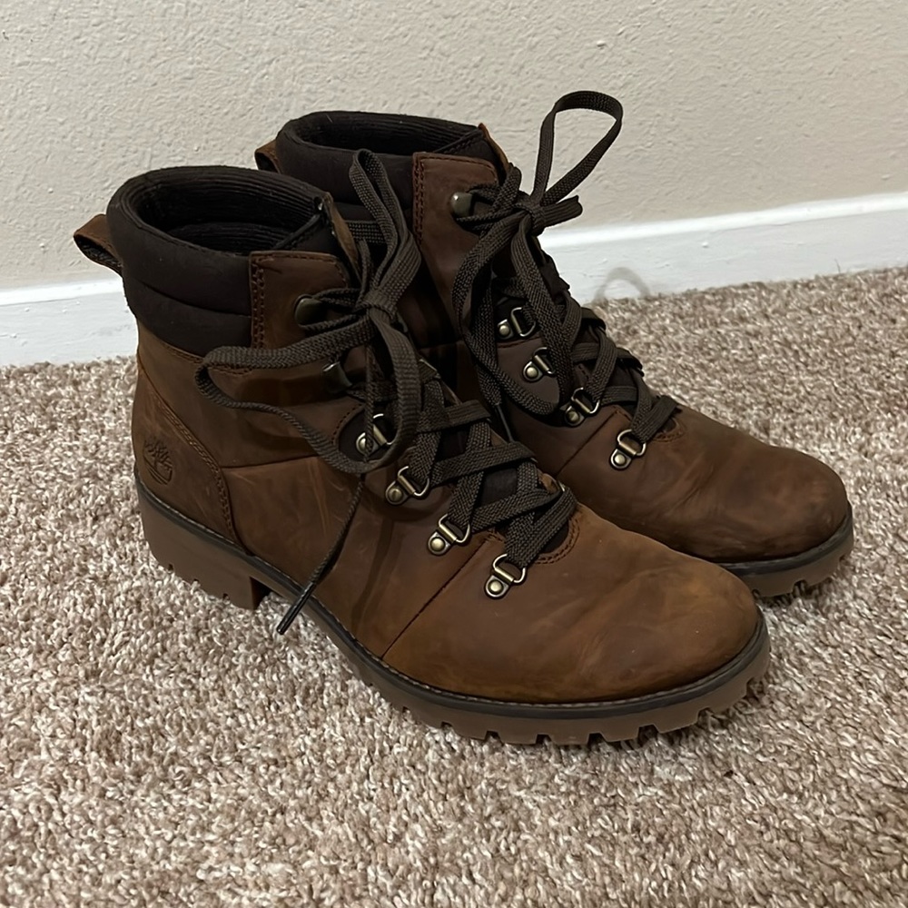 Timberland Ellendale Mid Hiker Boot Brown Leather Size 10